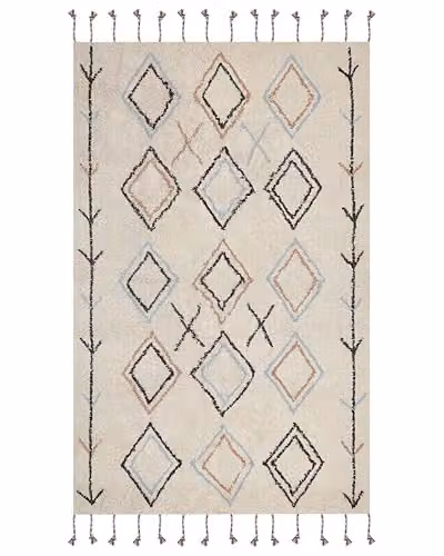 Beliani Tappeto cotone stile boho 160 x 230 cm motivo geometrico colorato