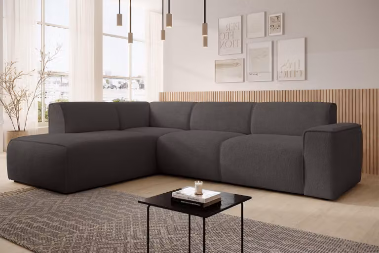 AX LIVING Divano Didim L Grey - 292 cm, elegante e confortevole L