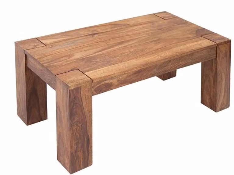 Casa Padrino tavolino di design in legno massello naturale 100 x h. 40 cm - legno massello - tavolo da salotto