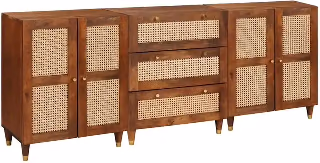 Set di Credenze 3 pz 180 x 33 x 75 cm Legno di mango massello 3310170