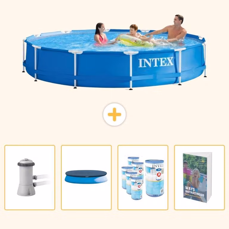 Piscina autoportante rettangolare - 366x76 cm - 5 pezzi - SCB111