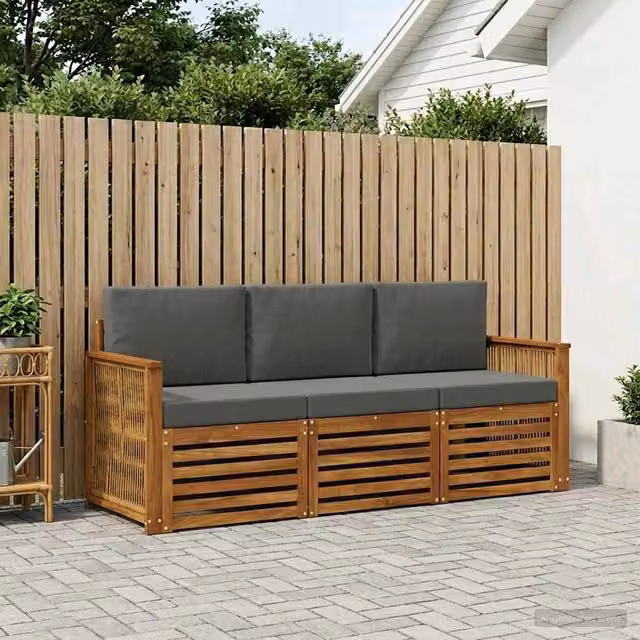 Set divani 3 pz Legno di Acacia Massello 3383968