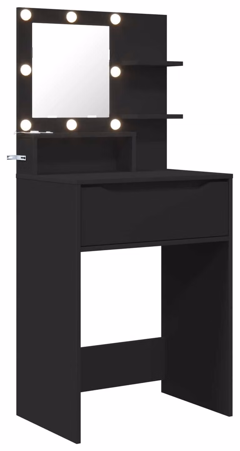 Tavoli da Trucco per Camera da Letto Nero 80 x 39,6 x 135 cm