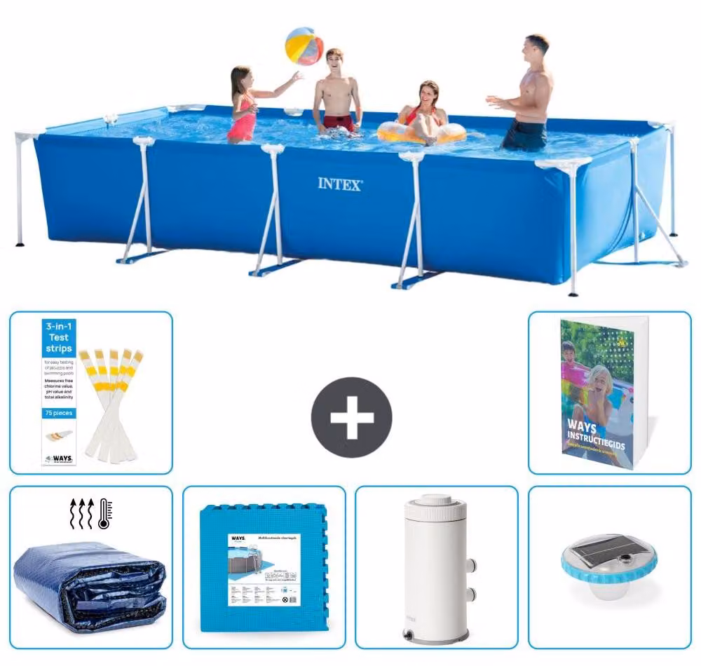 Piscina fuori terra rettangolare - 450x220x84 cm - composta da 5 elementi - modello S152