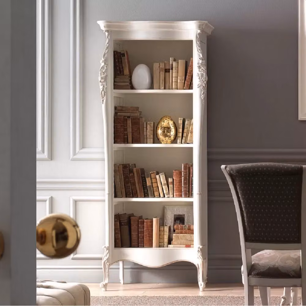 Libreria classica in legno laccato bianco Mobili 2G L: 82 cm, P: 50 cm, H: 203 cm – 2