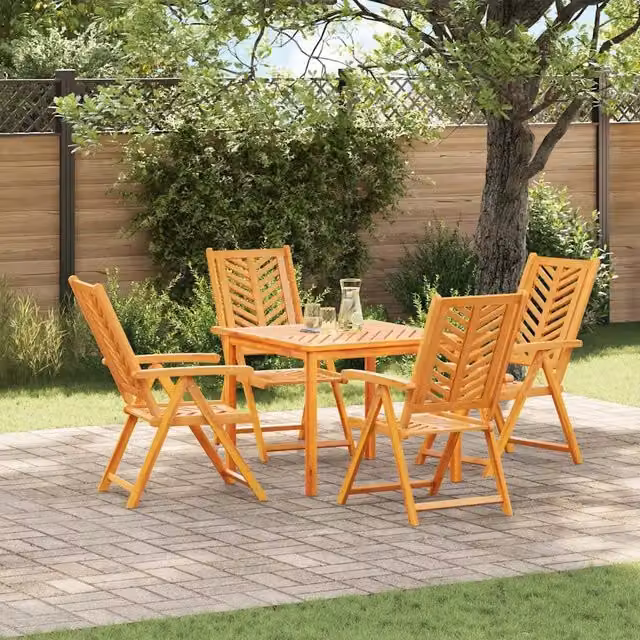 Set da Pranzo per Giardino 5 pz Marrone 3154122