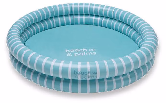 Piscina per Bambini Swim Essentials - Verde/Bianco - Strisce - Ø 100 Cm