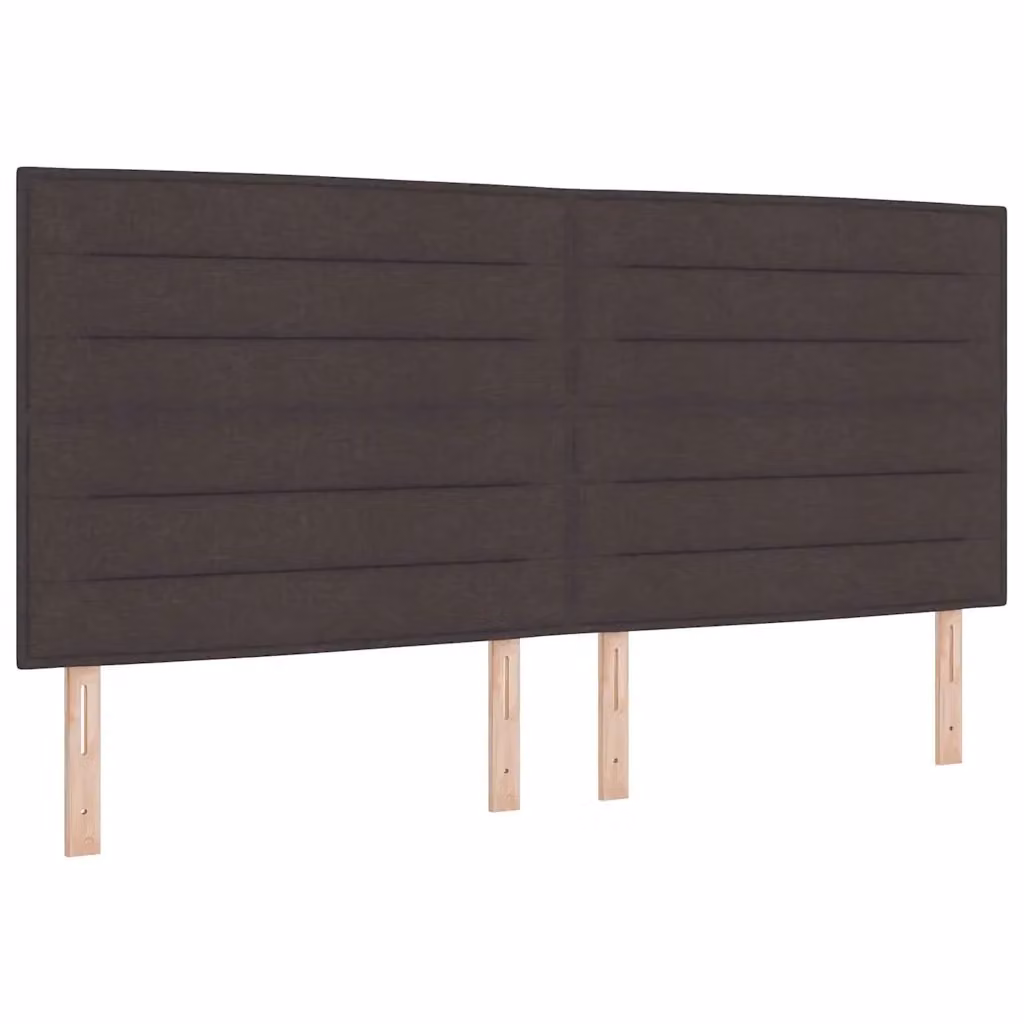 Letto moderno vidaXL con molle a sacchetto e illuminazione LED sottostante, tessuto marrone, L: 200 cm, P: 200 cm, H: 280 cm – 2