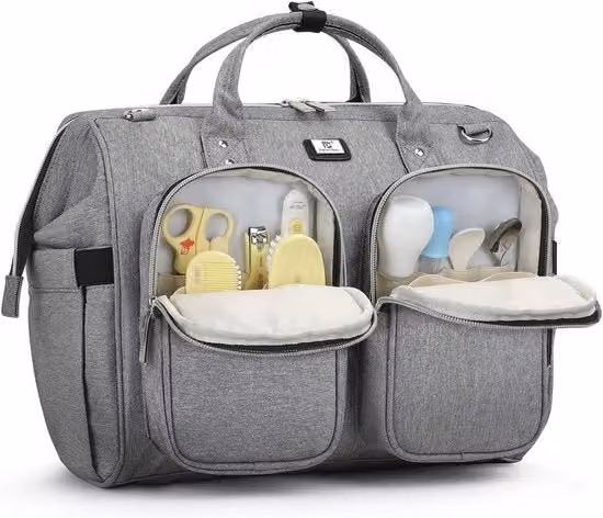 Borsa a tracolla con cinturino regolabile - Grigio