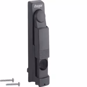 Maniglia a leva girevole Hager con cilindro rotondo da 22 mm e gancio MES-SHV