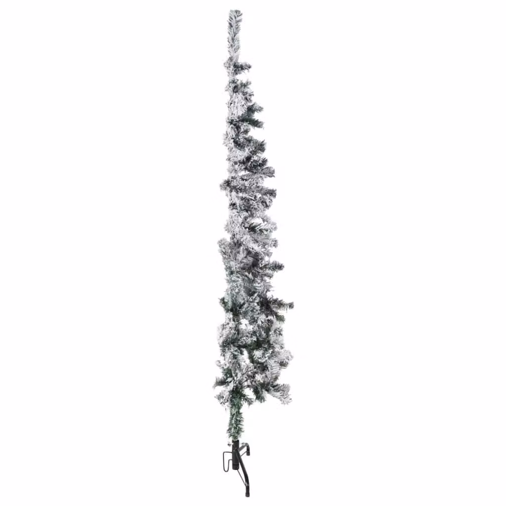 Maison Exclusive - Albero di Natale artificiale, metà albero, con effetto neve, modello sottile, altezza 150 cm
