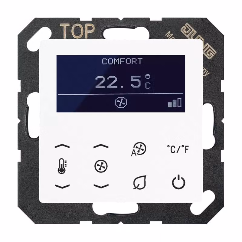Jung TRDA5248WW Regolatore di temperatura ambiente KNX per ventilconvettori