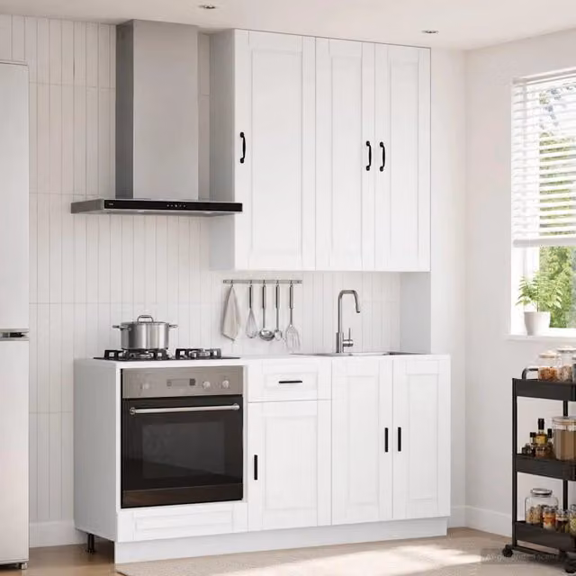Unità Cucina PORTO 5 pz Bianco Legno ingegnerizzato 3438285