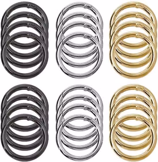 Ganci a forma di "S" leggeri, confezione da 24 pezzi - Resistenti alla corrosione - Ideali per accessori