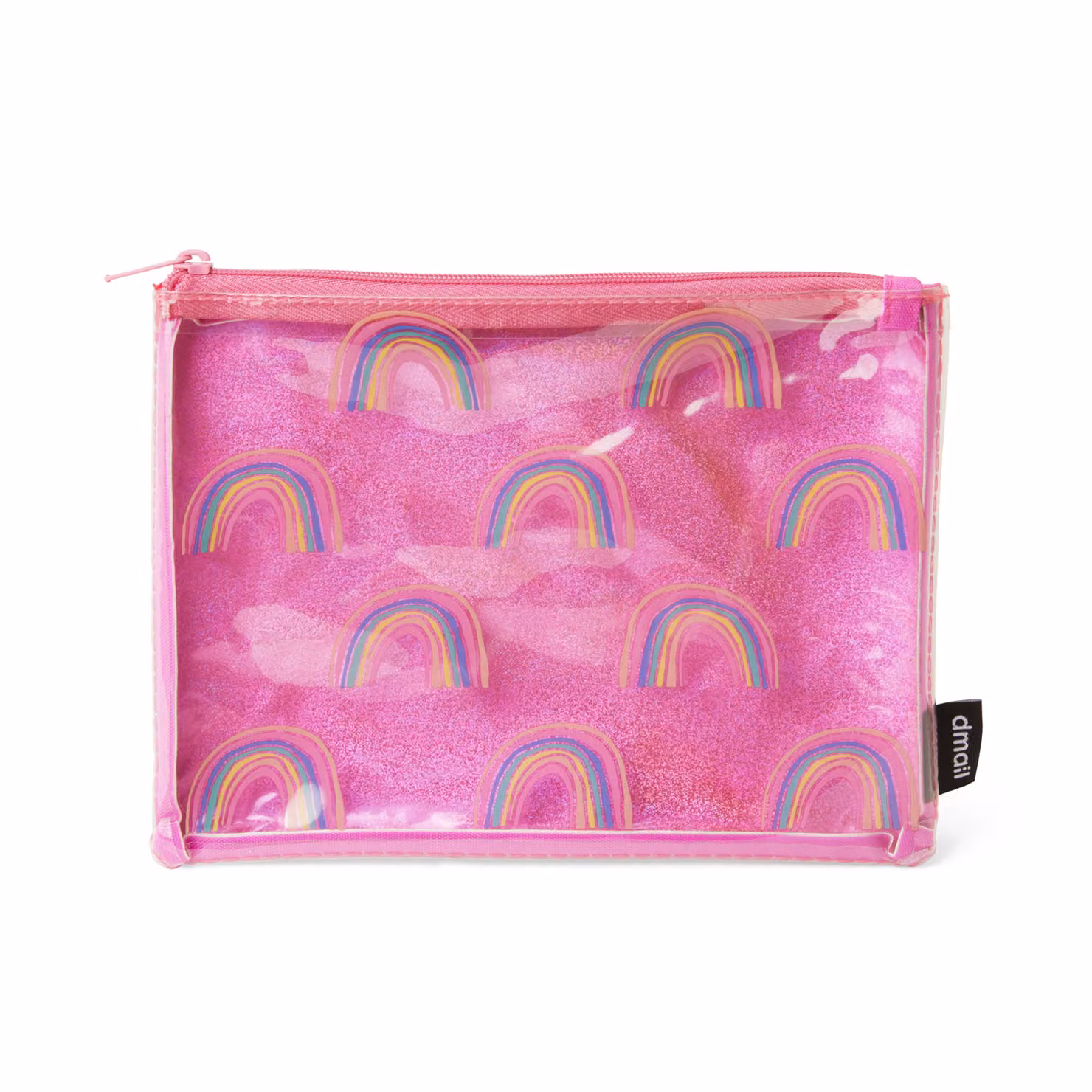 Astuccio porta penne o make up Arcobaleno dmail multicolore trasparente L: 18,5 cm – 2