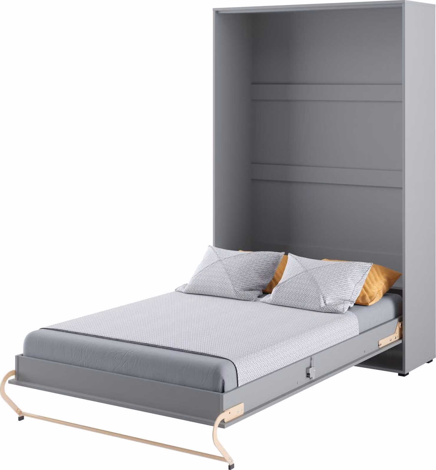 Letto a parete Armadio letto CONCEPT PRO CP-02 Verticale 120x200 GRIGIO OPACO Letto pieghevole a parete, armadio letto pieghevole, armadio con letto pieghevole integrato, letto funzionale