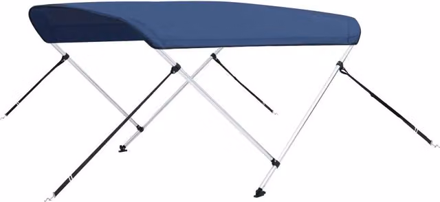 Bimini di Prua con Tendalino a 2 Archi Blu Marino L: 180 cm, P: 130 cm, H: 110 cm CFW5755470