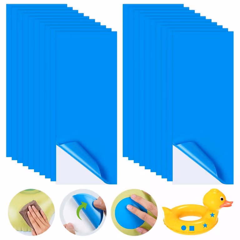 Kit di riparazione per prodotti gonfiabili - Toppa autoadesiva in PVC per piscine - Modello 1