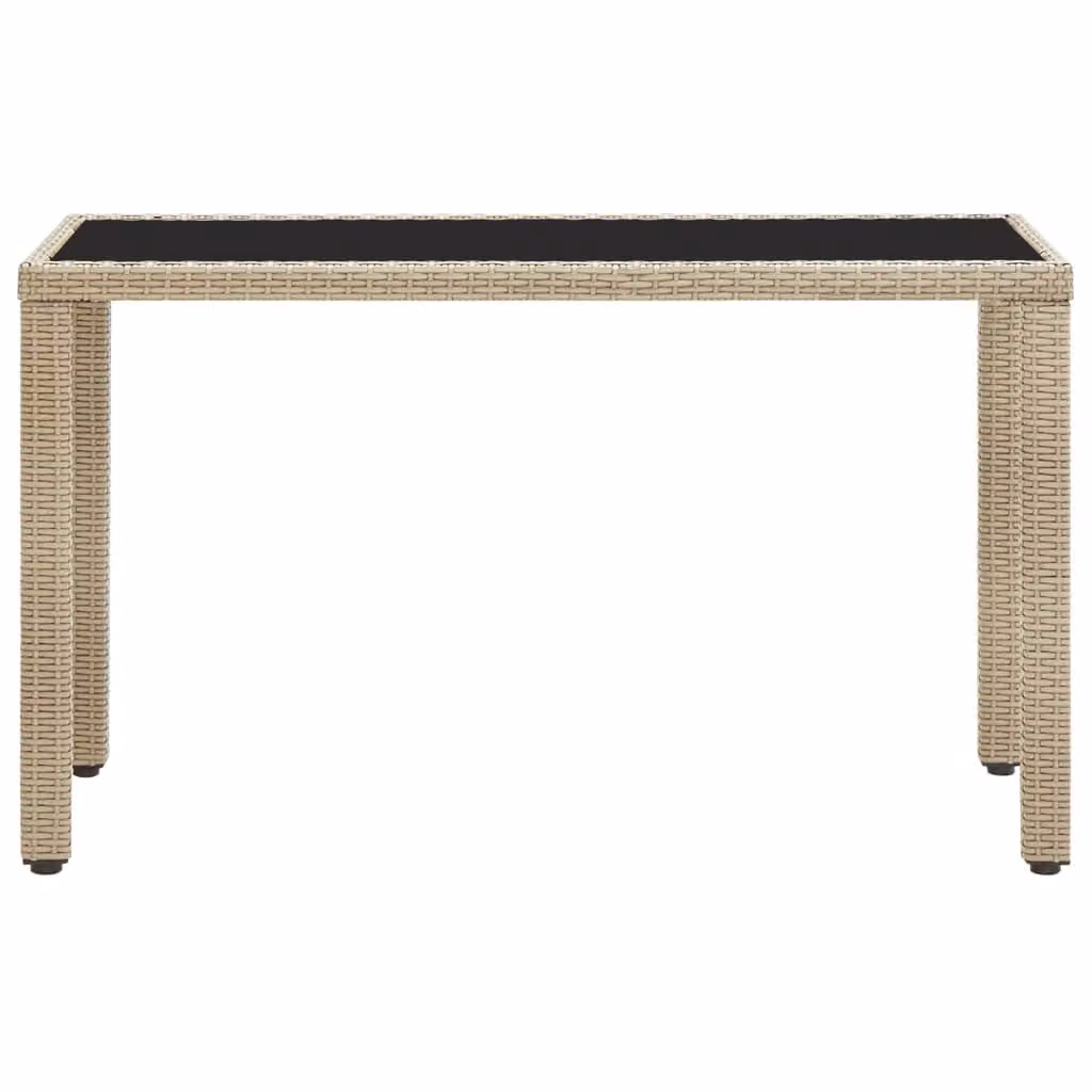 Tavolo da Giardino Beige 123x60x74 cm in Polyrattan