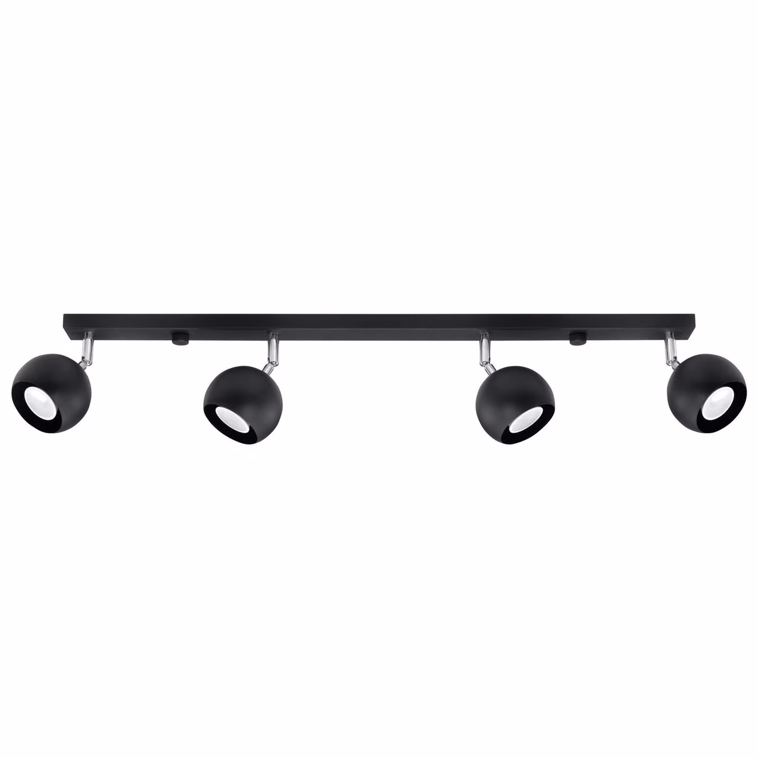 Lampada a soffitto OCULARE 4L nero 4xGU10 10W acciaio 16x10x80cm Sollux Lighting