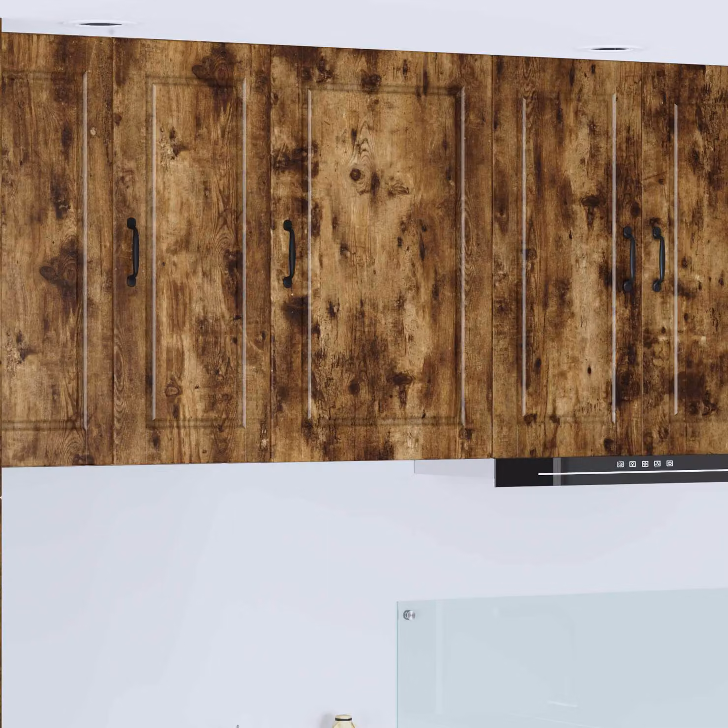 vidaXL Armadietto a muro PORTO moderno in rovere fumé marrone L: 50 cm, P: 31 cm, H: 80 cm