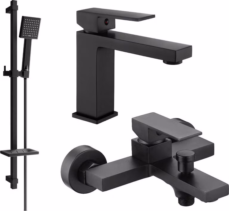 Mexen Uno DQ45 set da bagno, nero - 71403DQ45-70