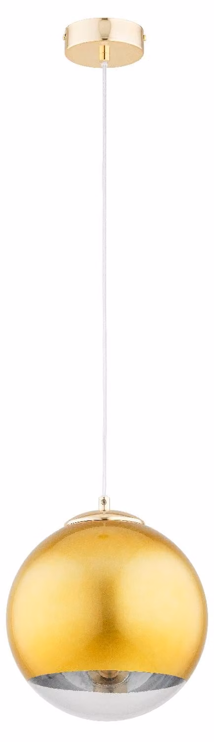 Lampada a sospensione LEILA oro-trasparente 1xE27x15W vetro, dimensioni: 95x25x25 cm, IP20, Alfa