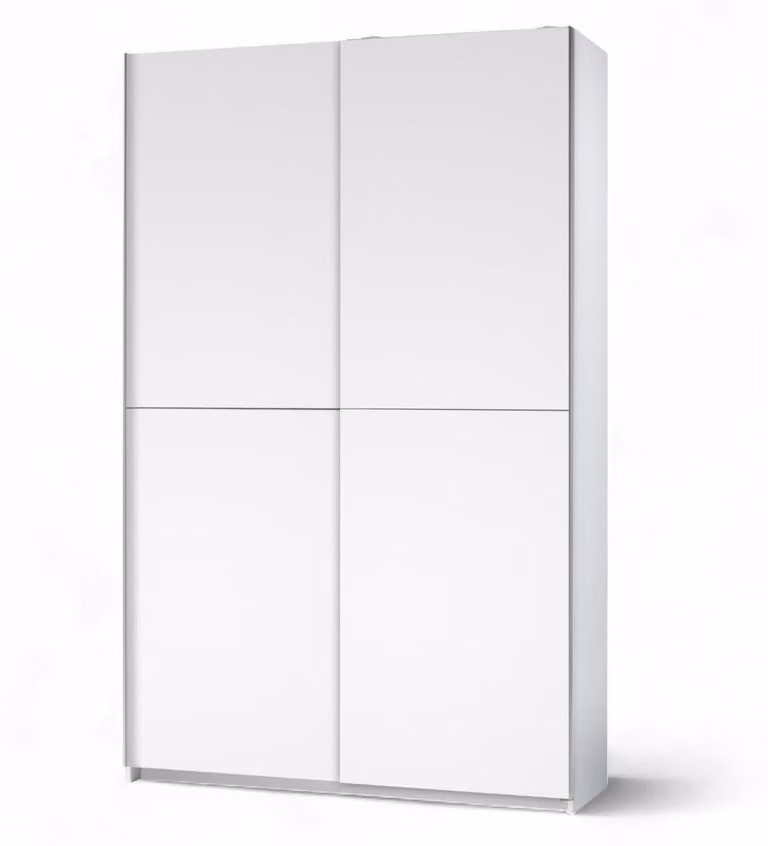 Armadio ad ante scorrevoli Fast 125 cm bianco