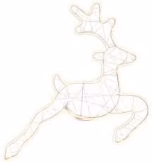 Decorazione natalizia a forma di renna Kaemingk con 370 luci LED SMD bianco caldo, protezione IP44, L 62 cm x P 1,2 cm x H 58 cm