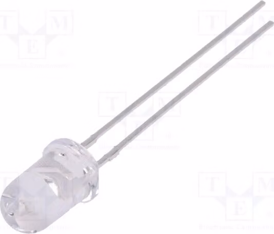 5 LED, 5mm, 20mA, L-7113QBC-D, diodi LED a foro passante (THT), 5mm, 3,3÷4V, 20°, blu, 3100÷4500 mcd