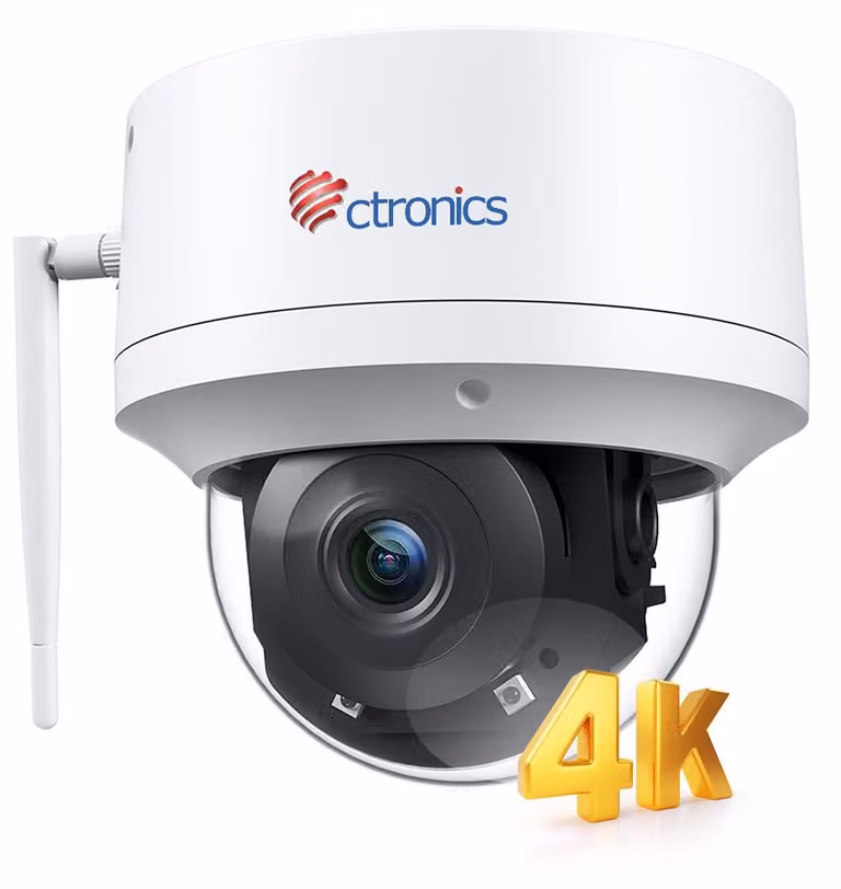 Telecamera di sicurezza 4K 8MP, da interno, montaggio a soffitto, Wi-Fi 2,4/5 GHz, metallo, visione notturna