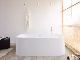 Hoesch SingleBath Uno Vasca da bagno ovale a libera installazione 1798 x 782 mm con gonna sagomata bianca - 3697.010