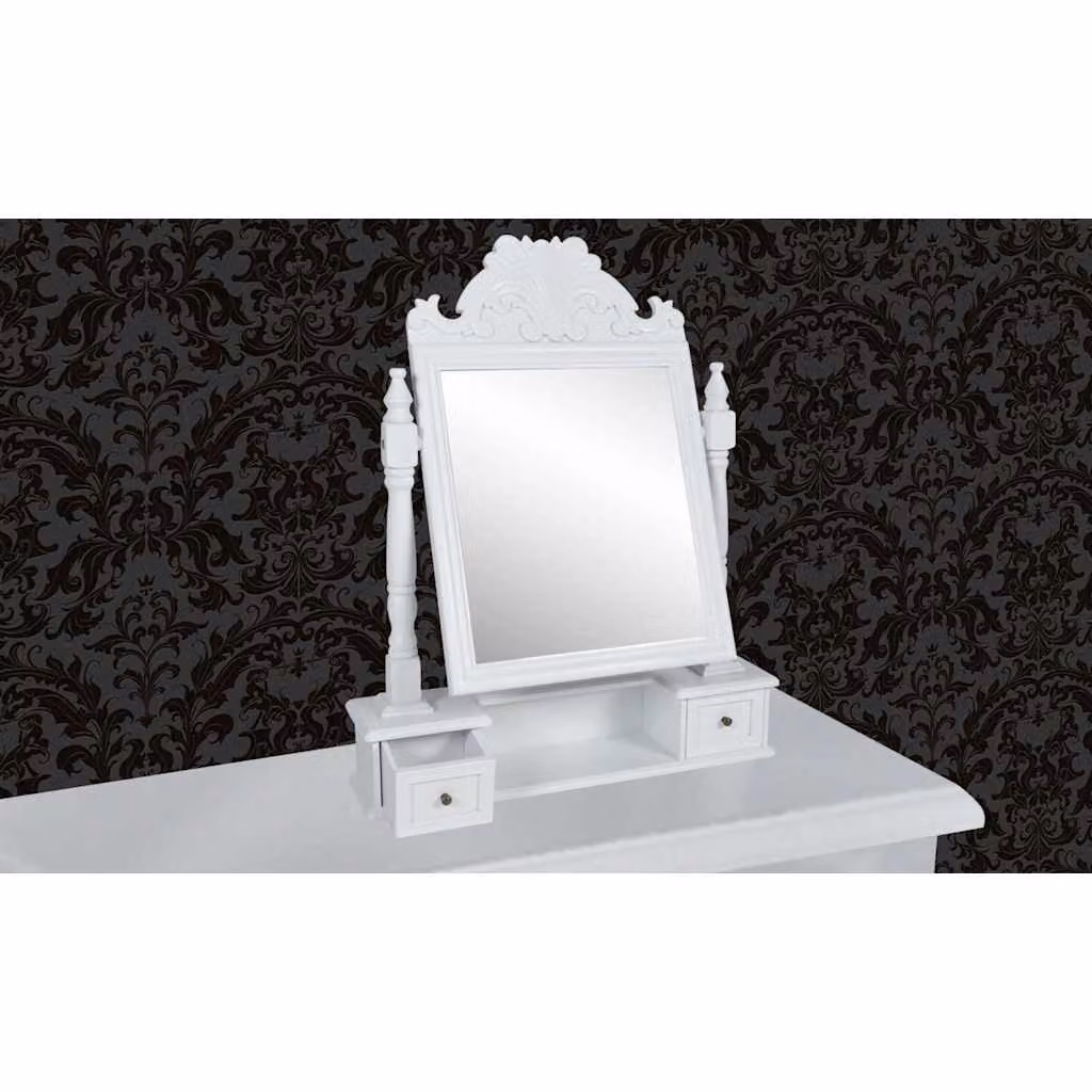 vidaXL Toletta con Specchio Rettangolare Oscillante in MDF
