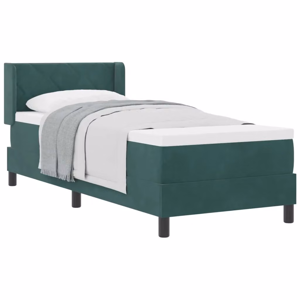 Letto ibrido con testiera in velluto verde vidaXL L: 200 cm, P: 80 cm – 2