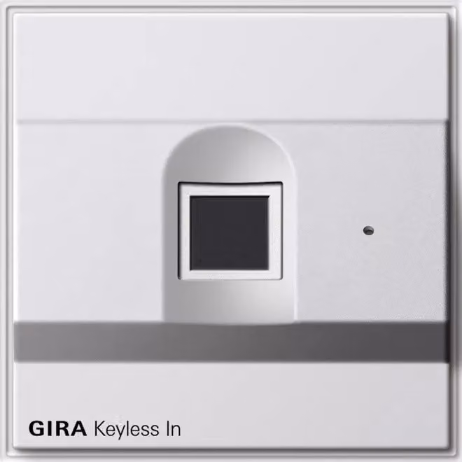 Lettore di impronte digitali senza chiave, bianco puro - Serratura touch per sistema bus 261766