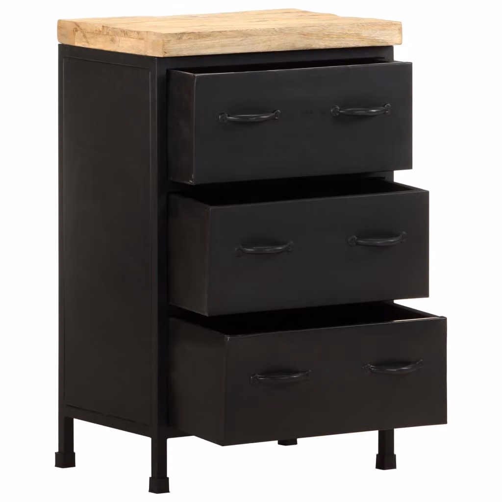 vidaXL Credenza 47x35x76 cm Legno di mango grezzo