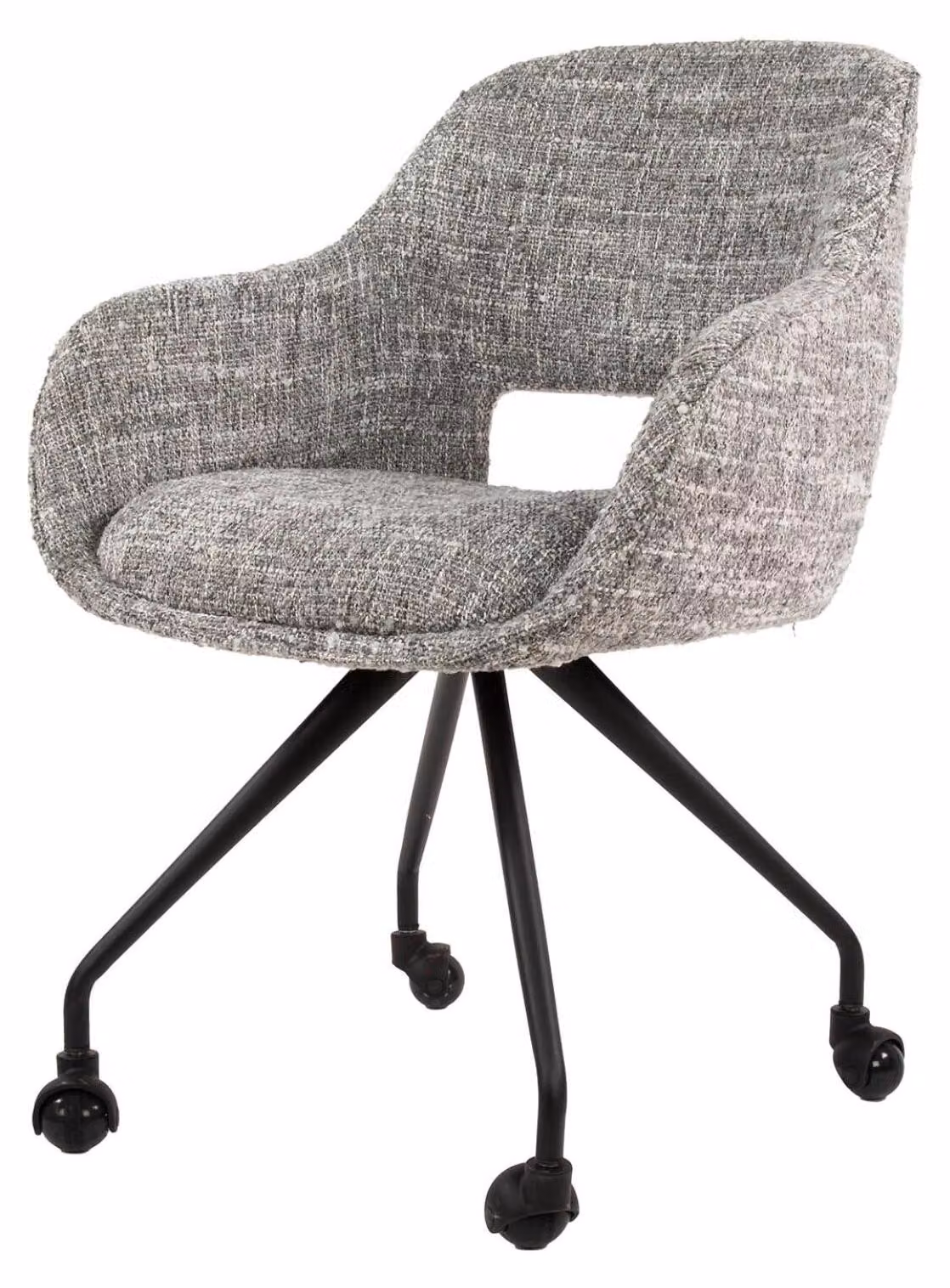 Sedia da pranzo FURNLUX Spring grigio chiaro e nero 60 cm / Colore principale: grigio / Dimensioni: 60 x 84 x 62 cm