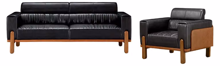 Sofa Wohnzimmer Set Design Sessel Polster Leder Relax 2tlg Sofagarnitur