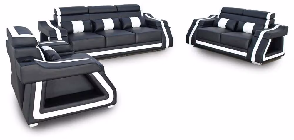 Sofagarnitur 3+2+1 Sitzer Set Design Sofa Polster Couchen Couch Modern Garnitur