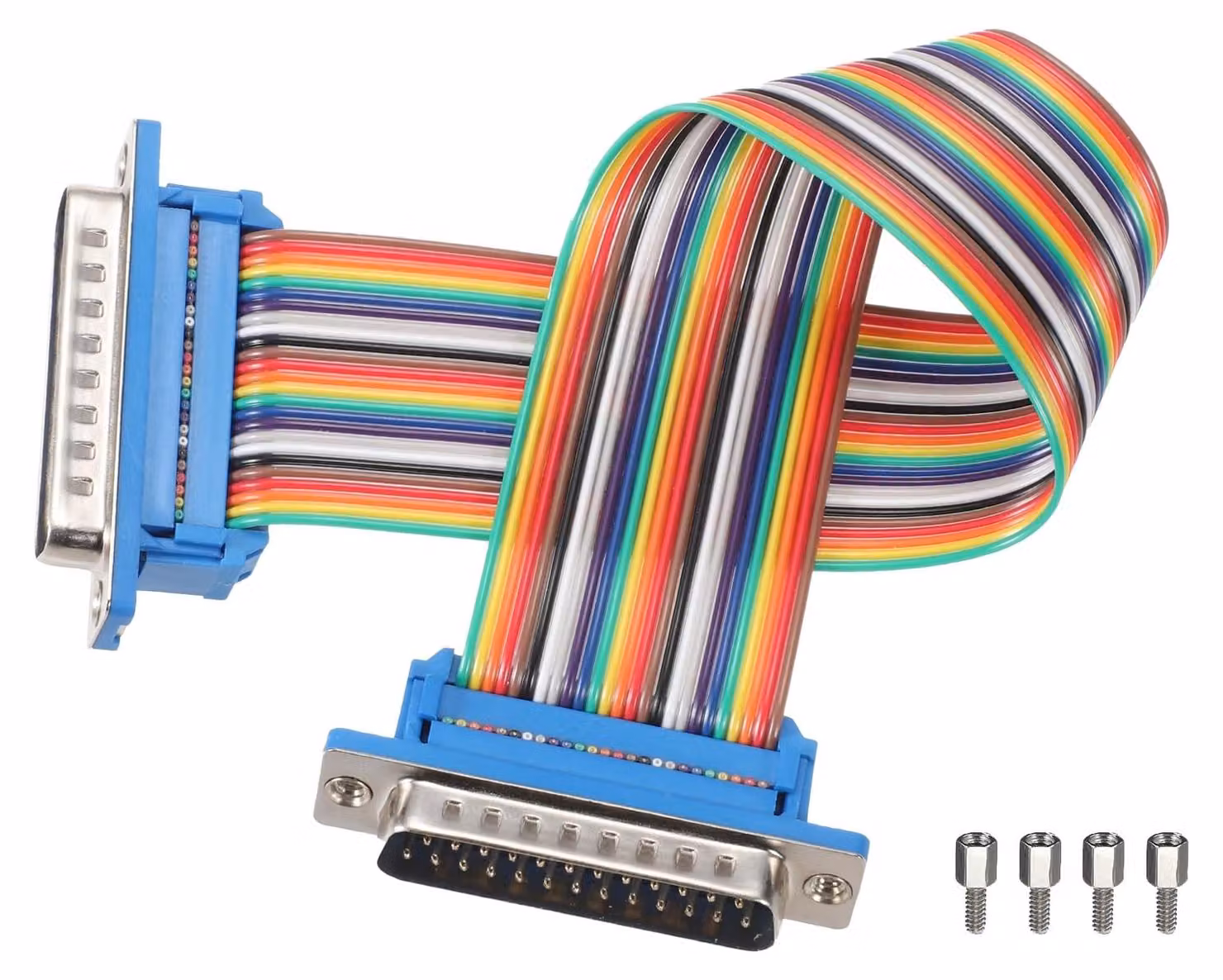 Cavo piatto IDC con connettori DB25, lunghezza 8 pollici, passo 2,54 mm