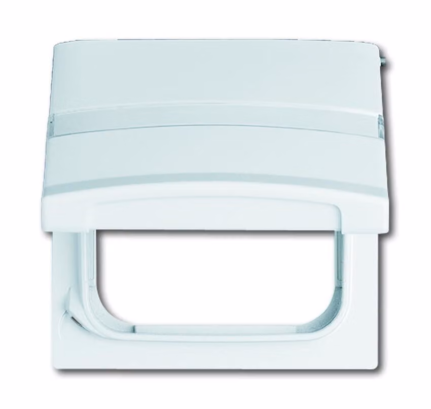 Busch-Jaeger 2118 GKN-34 Anello intermedio con coperchio incernierato e campo di etichettatura All-weather 44 bianco alpino