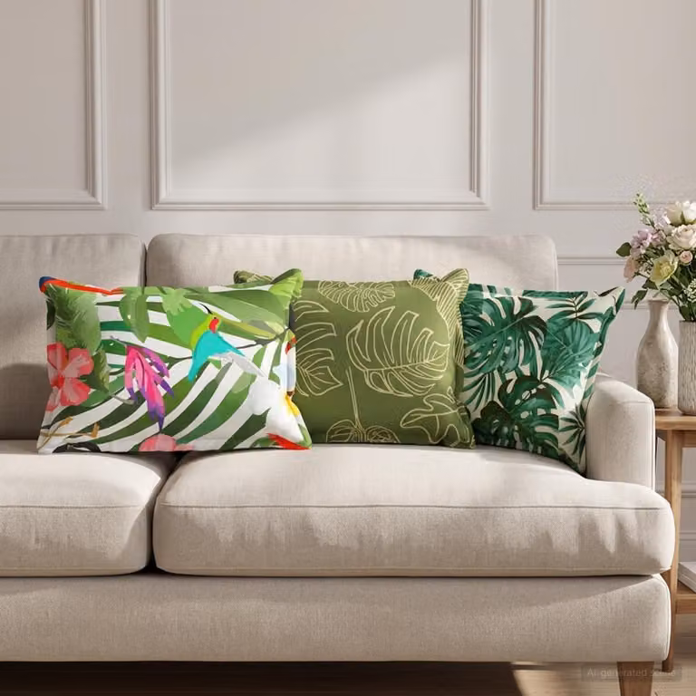 vidaXL Cuscino Foglia HOUTEN 2 pz Design a foglia Poliestere