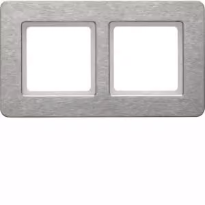 HAGER BERKER Q.7 Cornice doppia orizzontale in acciaio inox 10226083