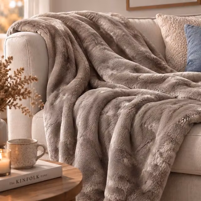 Coperta singola Flannel taupe 160x200 cm