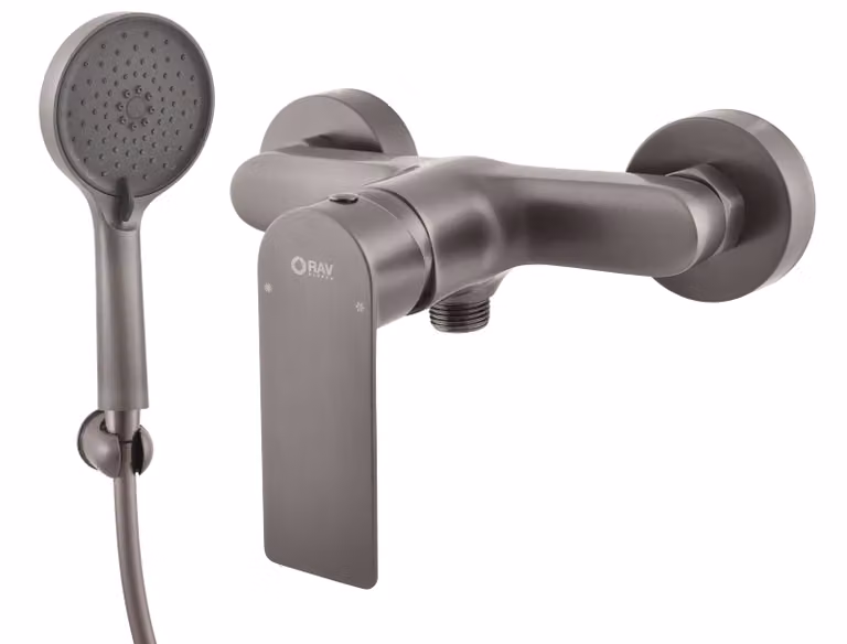 Slezák-RAV Miscelatore per doccia NIL - grigio metallo, Colore: grigio metallo, Dimensioni: 150 mm