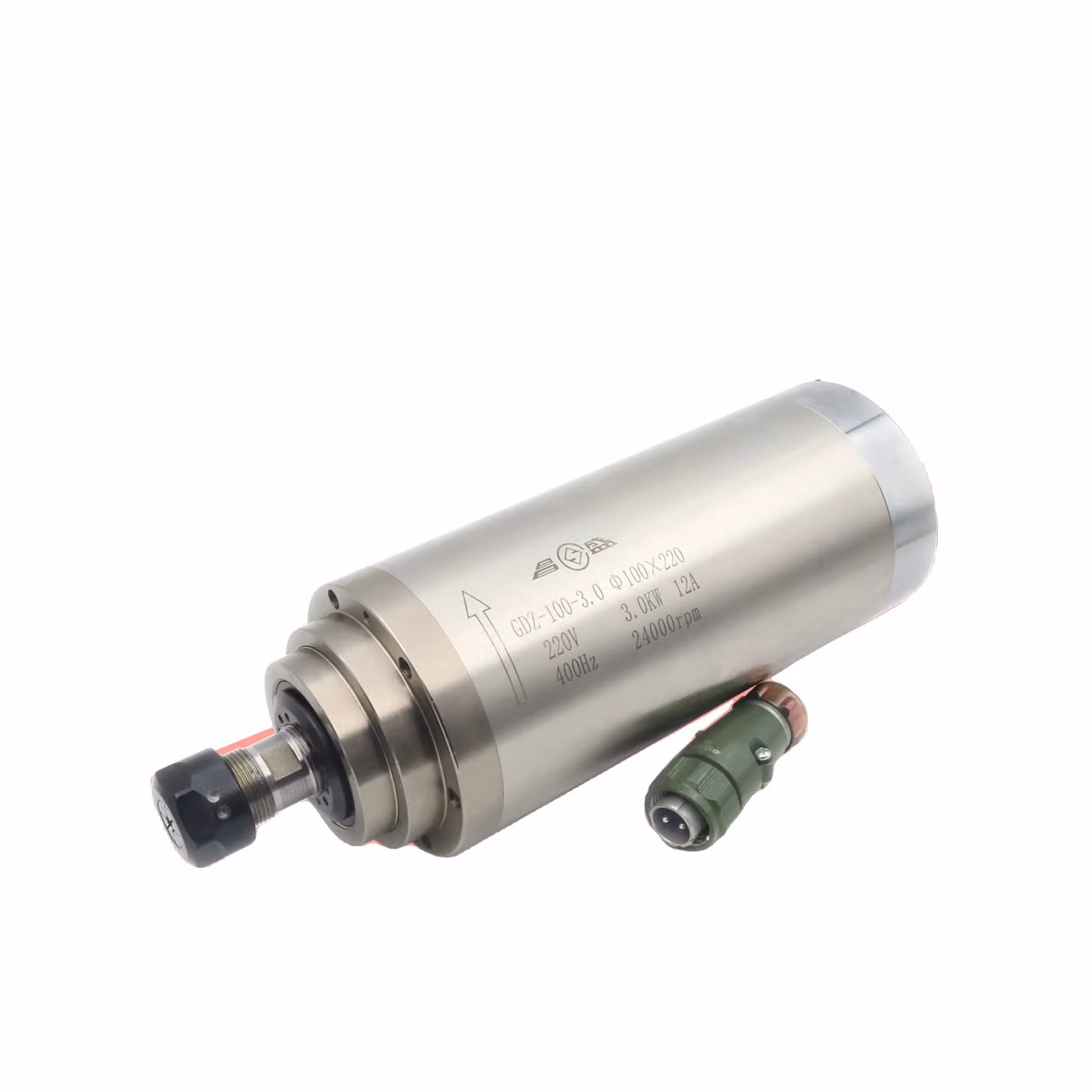 Motore mandrino raffreddato a liquido, potenza 3 kW, velocità di rotazione 24000 giri/min, solo mandrino