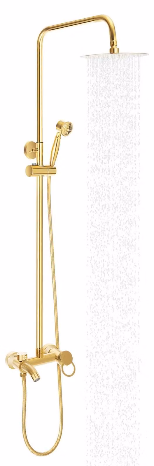 Colonna doccia retrattile con altezza regolabile e soffione da 20 cm