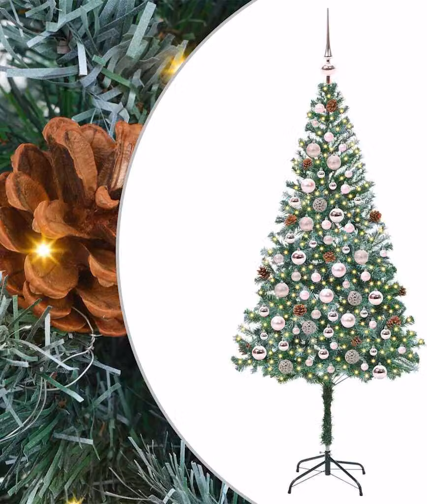 Albero di Natale artificiale Verde 180 cm PVC e Acciaio