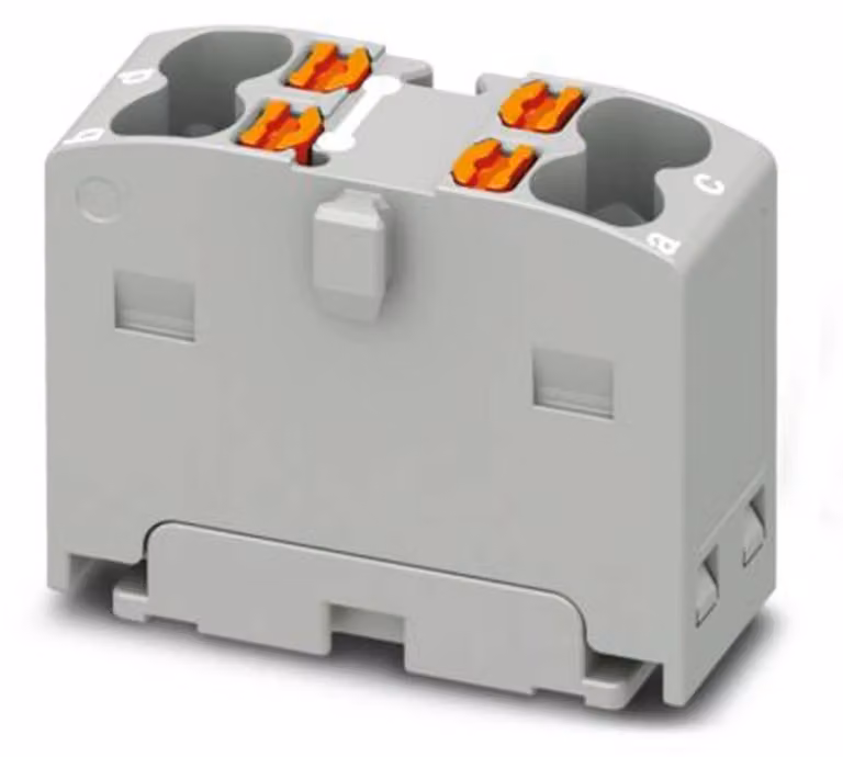 30 pezzi Blocco di distribuzione - Morsetto passante 8,3 mm 17,5 A PTFIX 4X1,5 GY