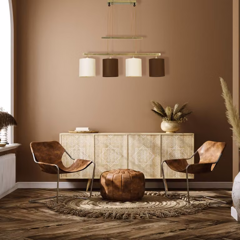 Näve Lampada a sospensione Tilde, dimmerabile, Ottone / Oro, Soggiorno / Sala da pranzo, Metallo, Lampada a sospensione